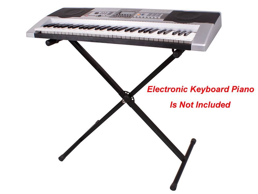 Black Adjustable Metal Music Keyboard Piano Electronic Organ X Stand
