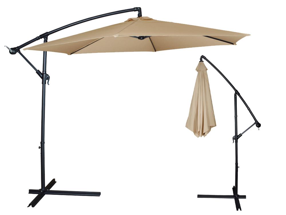10Ft Outdoor Patio Sun Shade Umbrella Cantilever Hanging Offset Crank