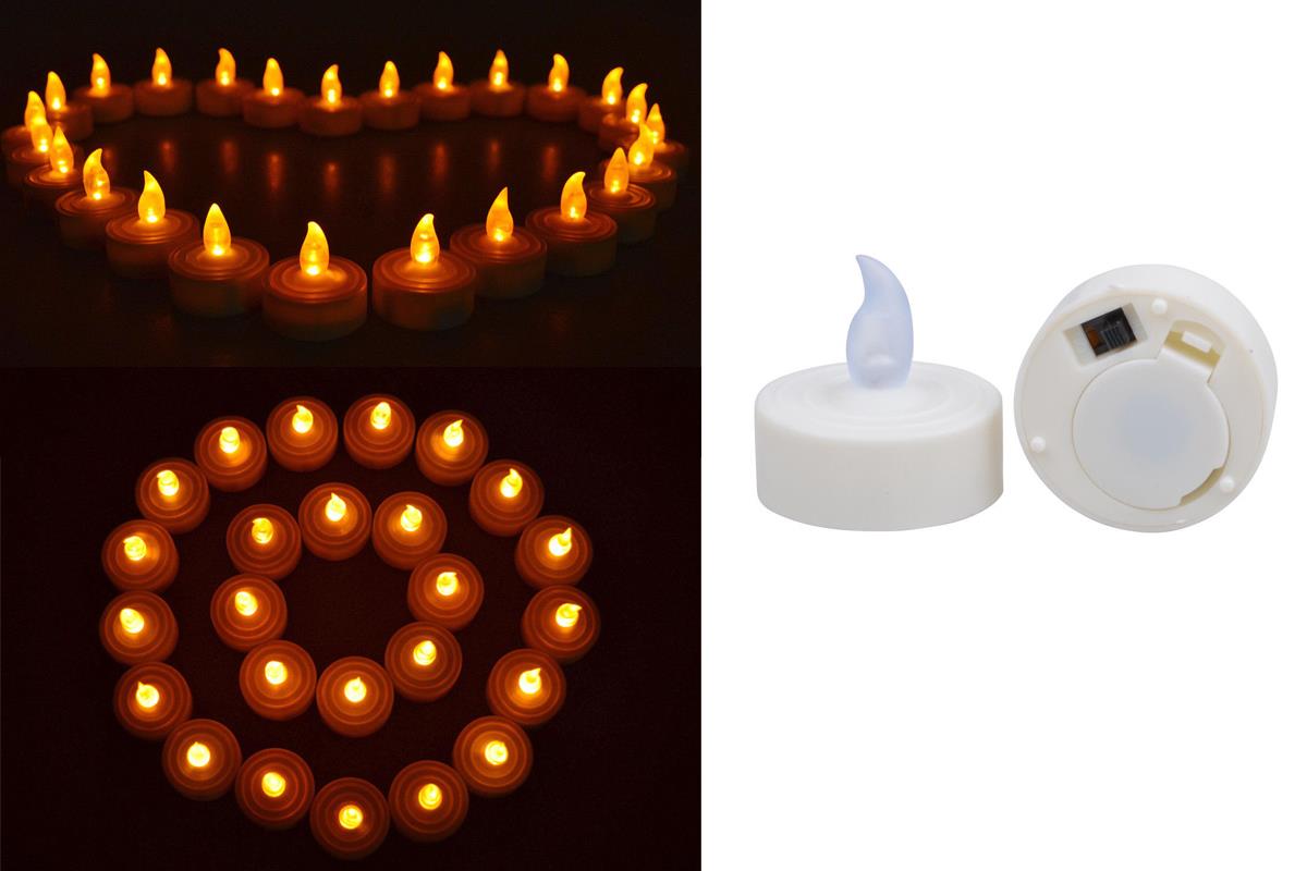 50 Flickering Flicker Flameless LED Candles Wedding Party Tea Home Decor Light eBay