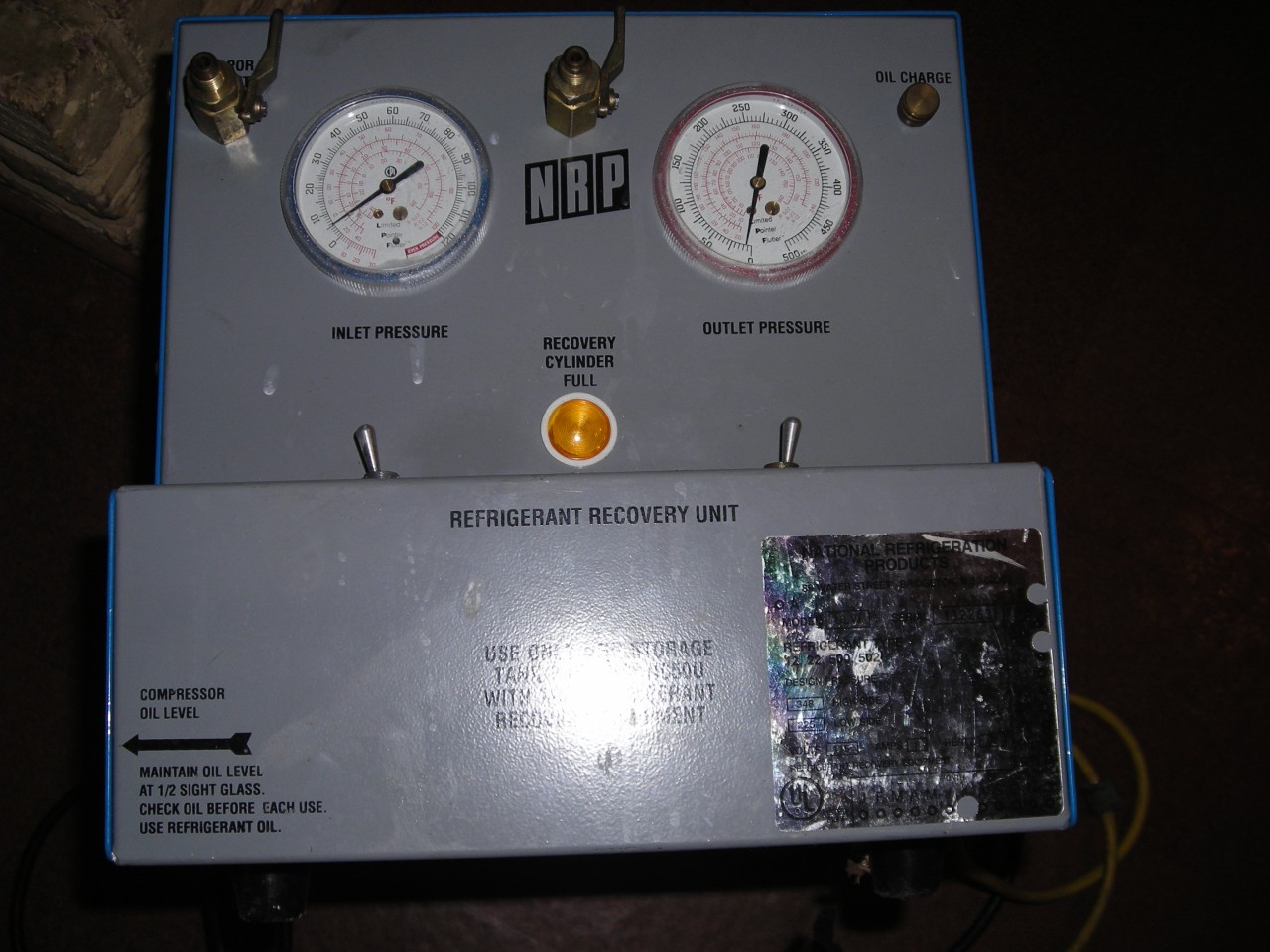 NRP National Refrigerant Recovery Unit A Model ULVI eBay