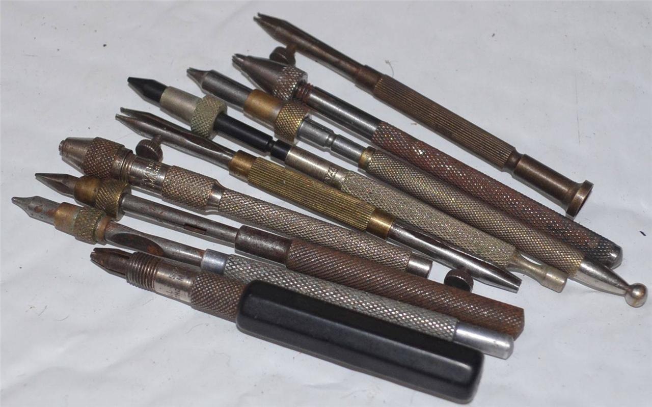 9 Pieces Watchmakers Pin Vises Small Parts Holders Starrett Levin