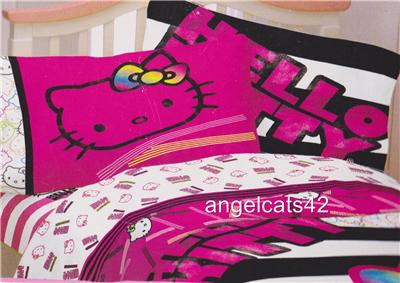  Kitty Bedding  Girls on Hello Kitty Full Size Comforter And Sheet Set   Ebay
