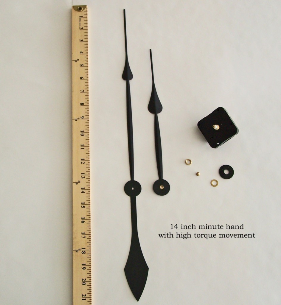 High Torque Clock Motor with med. or long shaft and 12,14,16 or 17.75