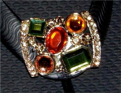 Gold Mixed Stones Swarovski Crystal Clips for Flip Flop