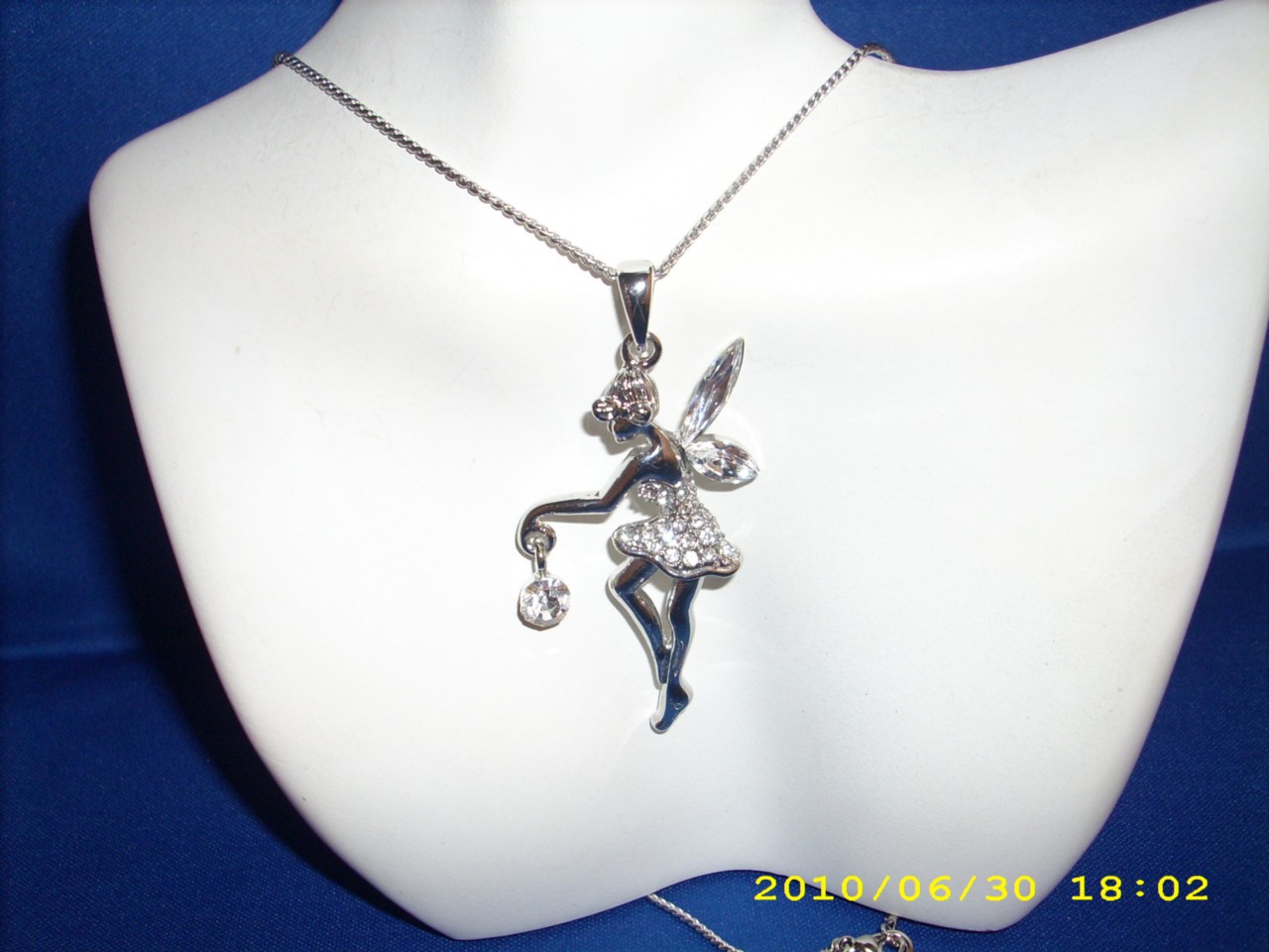 CLEAR SWAROVSKI CRYSTAL FAIRY PENDENT NECKLACE #227