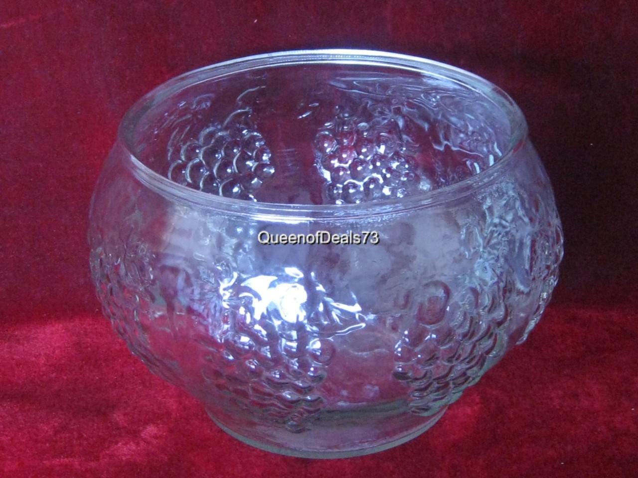 VINTAGE CUT CRYSTAL/GLASS ETCHED PUNCH BOWL & 11 CUPS eBay