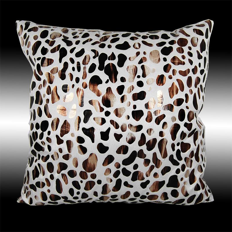 2X NEW BEIGE GOLD LEOPARD THROW PILLOW CASES COVERS 17