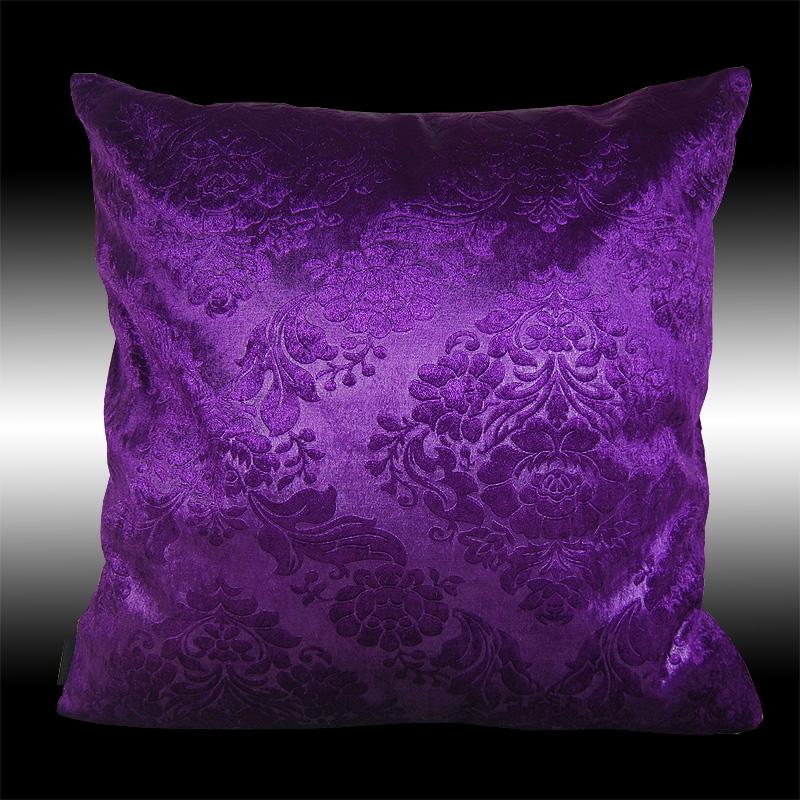 2X RARE ELEGANT BOTH SIDES DAMASK VELVET CUSHION COVERS THROW PILLOW