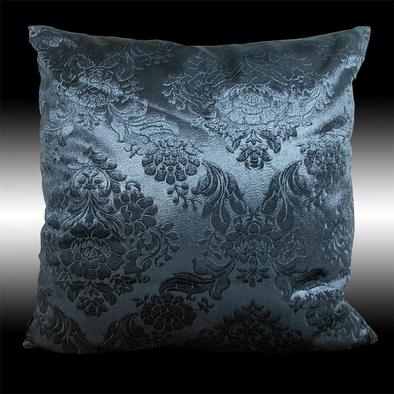 2X RARE ELEGANT BOTH SIDES DAMASK VELVET CUSHION COVERS THROW PILLOW