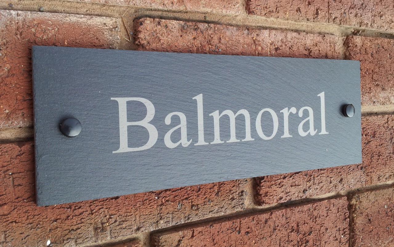 Natural Slate House Door Gate Number Sign Plaque Any Name 1 9999 eBay