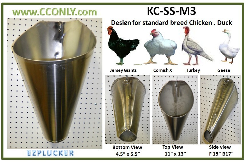 M3 Stainless steel cone Chicken Poultry Killing Restraining Processing