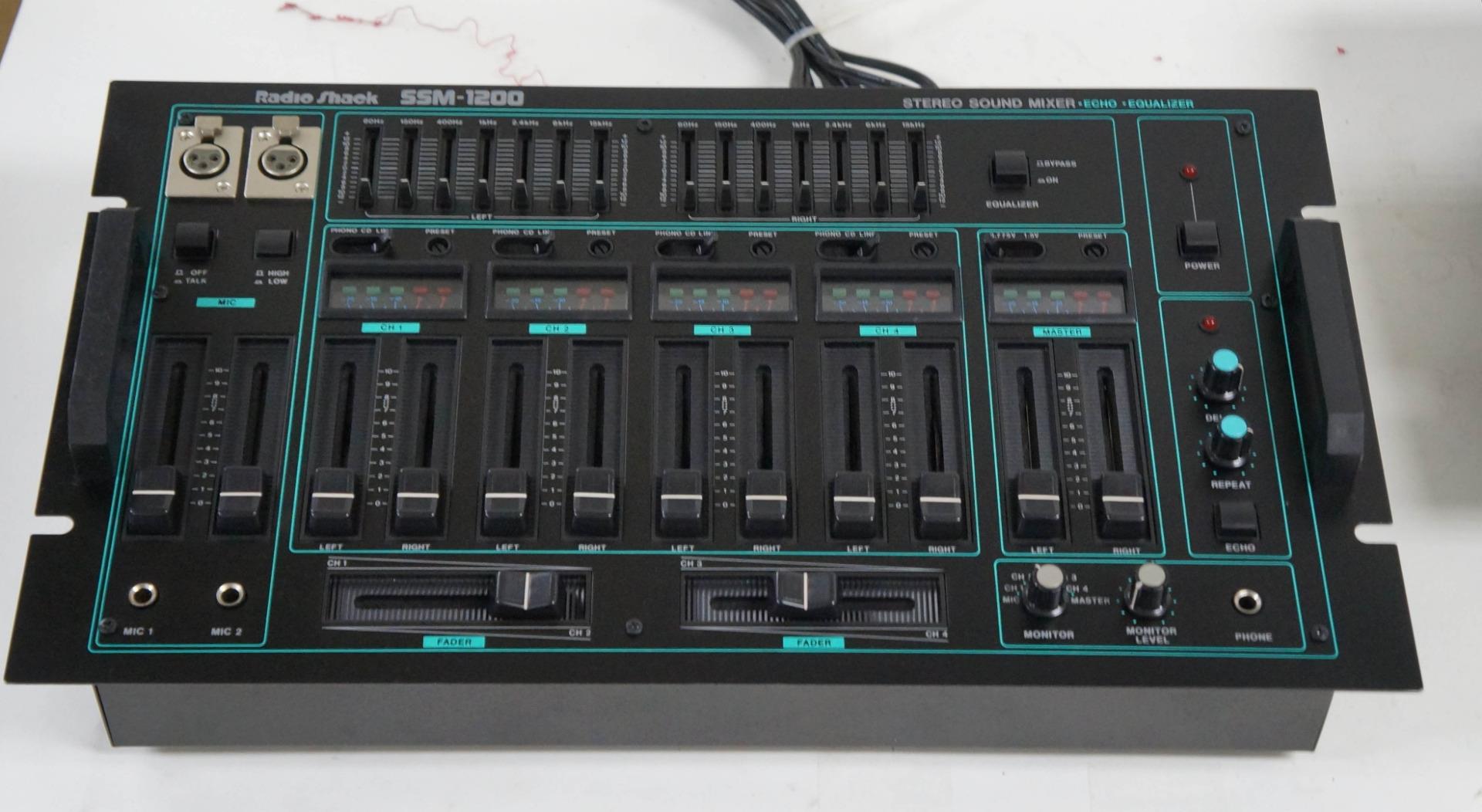 VintageRadioShackSSM1200StereoSoundMixerwithEchoEqualizerH164