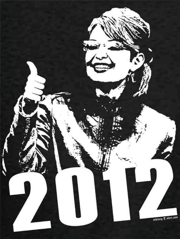 Sarah Palin Hockey Mom Alaska Republican President 2012 t shirt S-3XL BLACK