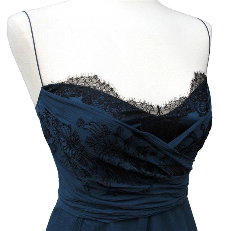 ELIE TAHARI Saxon Blue 100% Silk GLENDA Dress US 12, UK 16 ...