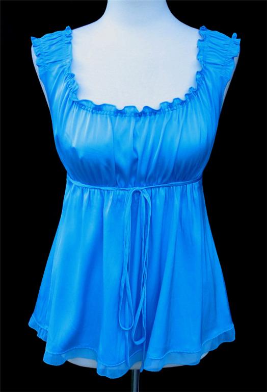 blouse  â€¢ Tahari dress Tank Aqua elephant Top Blue  Turquoise  design Elie Blouse Jolie