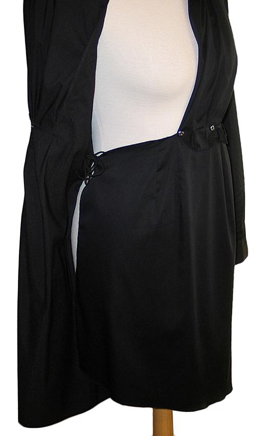 Elie Tahari Black Stretch Sateen Kloe Dress Nwt Size
