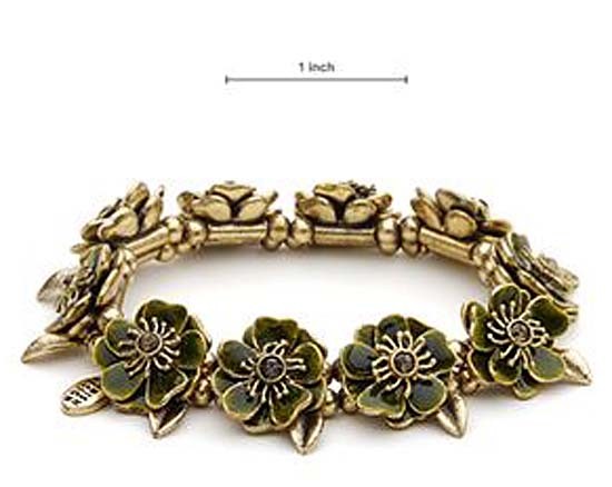 pilgrim design swarovski green enamel gold plated bracelet pilgrim design swarovski green enamel gold plated bracelet