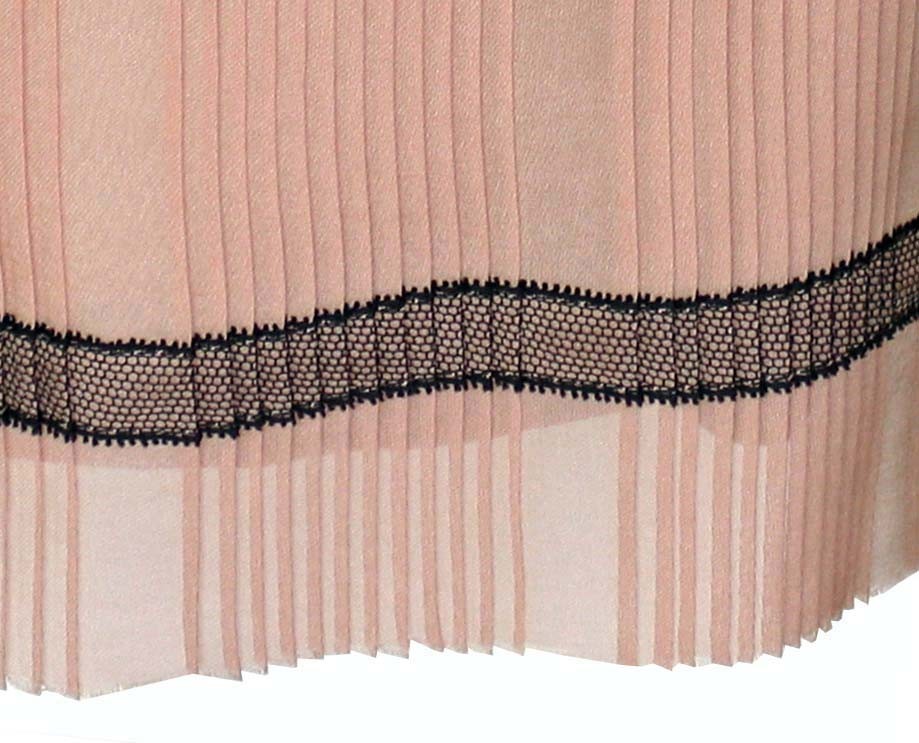 MARC JACOBS Runway Pink & Black Pleated Silk Slip Skirt • 30 inch waist