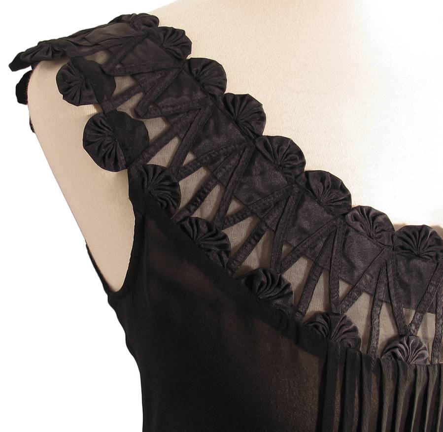 Yoana Baraschi Black Camelot Lattice Tent Dress Size 8 Nwt
