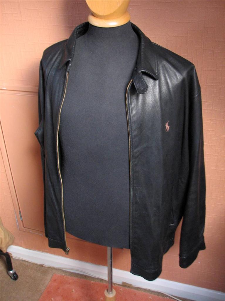 RALPH LAUREN POLO LAMBSKIN LEATHER JACKET XXL