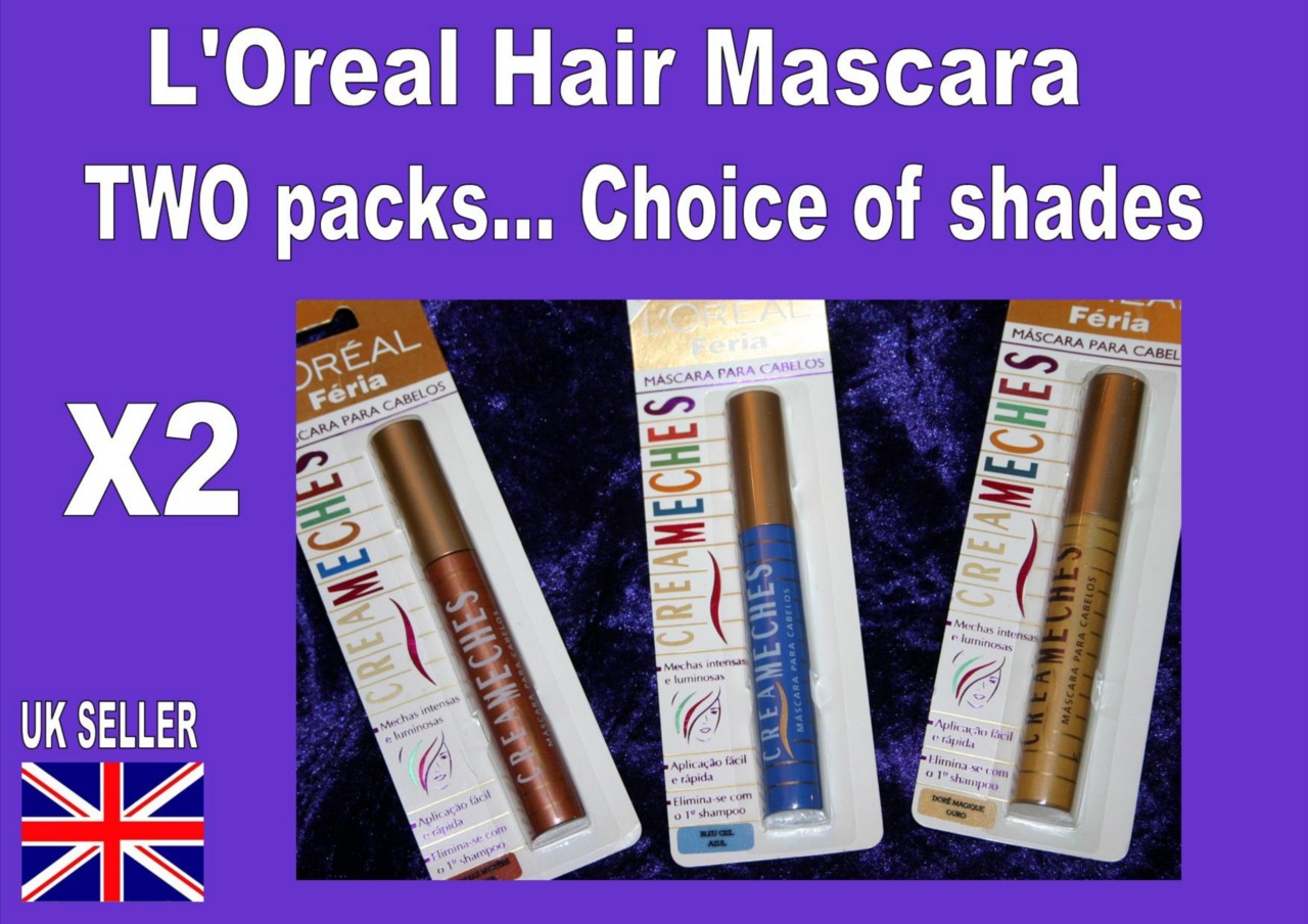 L'Oreal Loreal HAIR MASCARA X2 choice BLUE COPPER GOLD dark blonde new