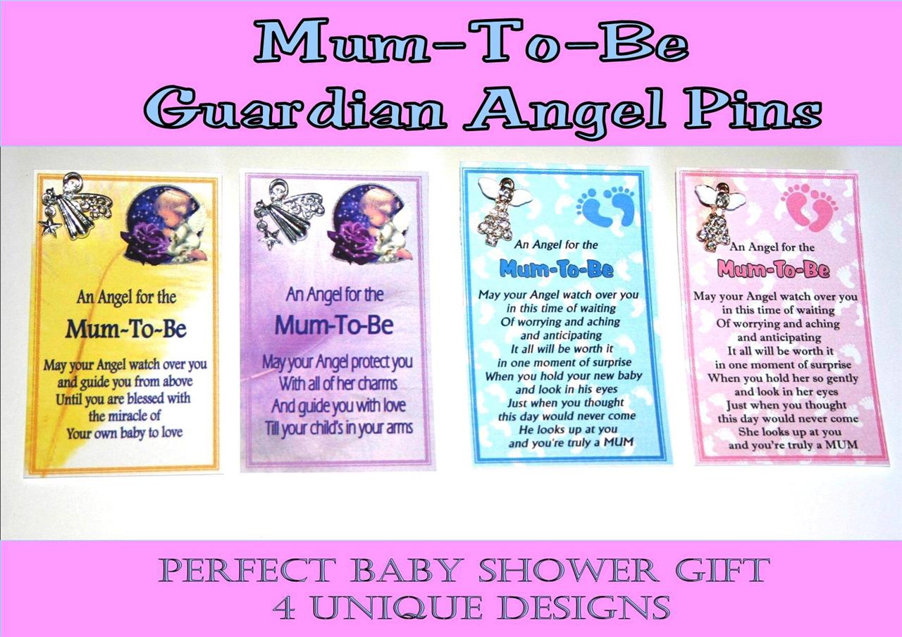 GUARDIAN ANGEL poem pin MUM TO BE boy girl UNIQUE gift  pregnancy baby shower