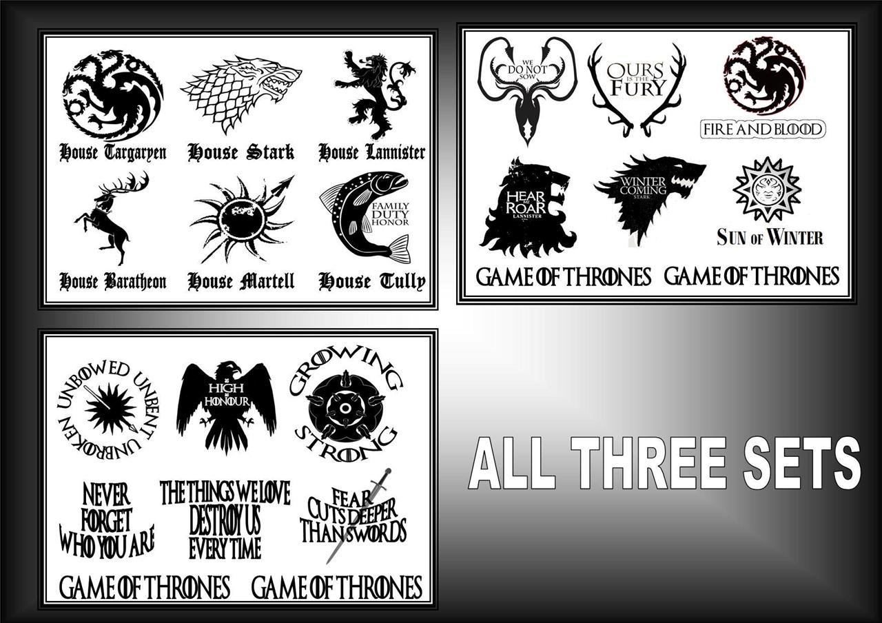 game of thrones inspired tattoos temporary tattoo game of thrones inspired tattoos temporary tattoo