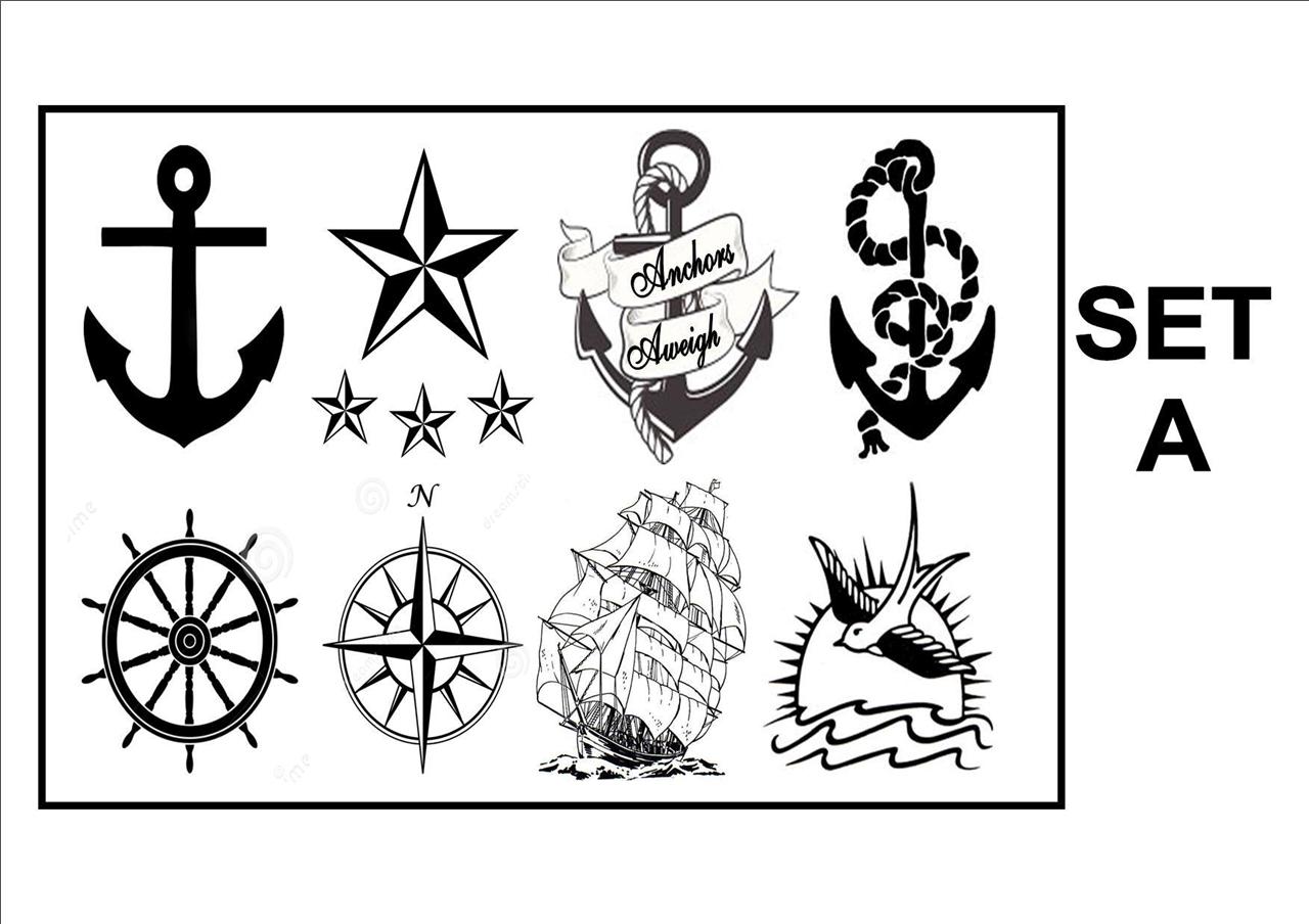 nautical temporary tattoos rudder band pirate ship anchor nautical temporary tattoos rudder band pirate ship anchor