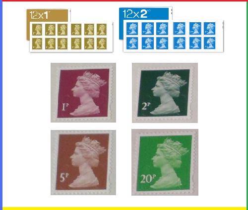 Royal Mail Stamps~ Sheets of 1p,2p,5p,10p or 20p &amp; Booklets of 1st and ...