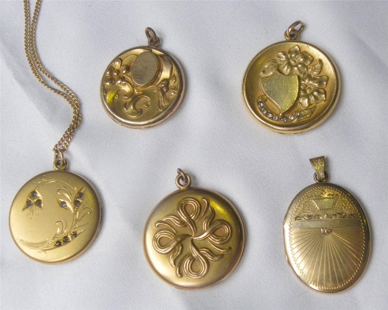 ANTIQUE VICTORIAN GOLD FILLED LOCKET LOT. eBay