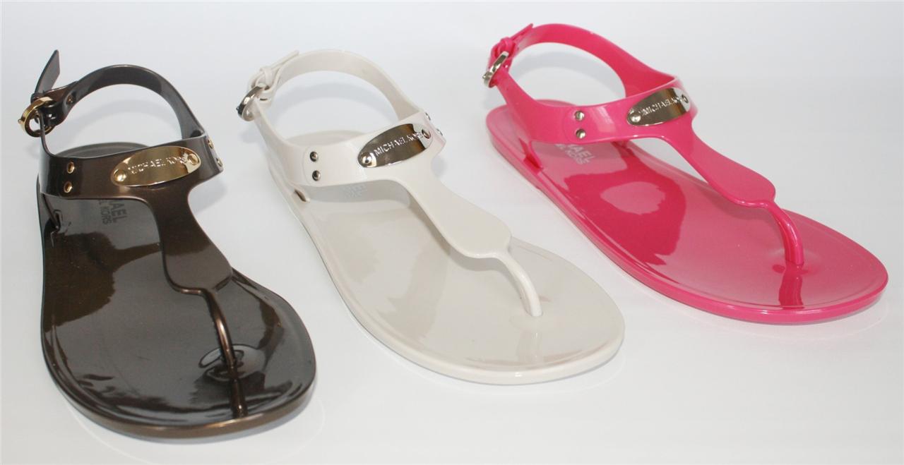 michael kors flat jelly sandals