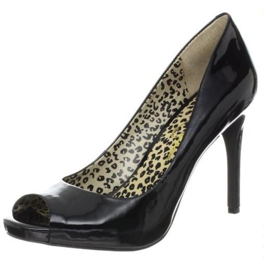 jessica simpson black patent leather booties