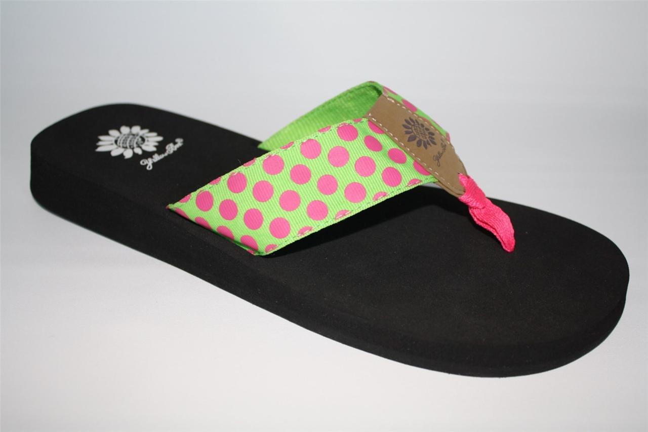 Womens YELLOWBOX Yellow Box KYLIE Thong Sandal Flip Flops Polka Dots