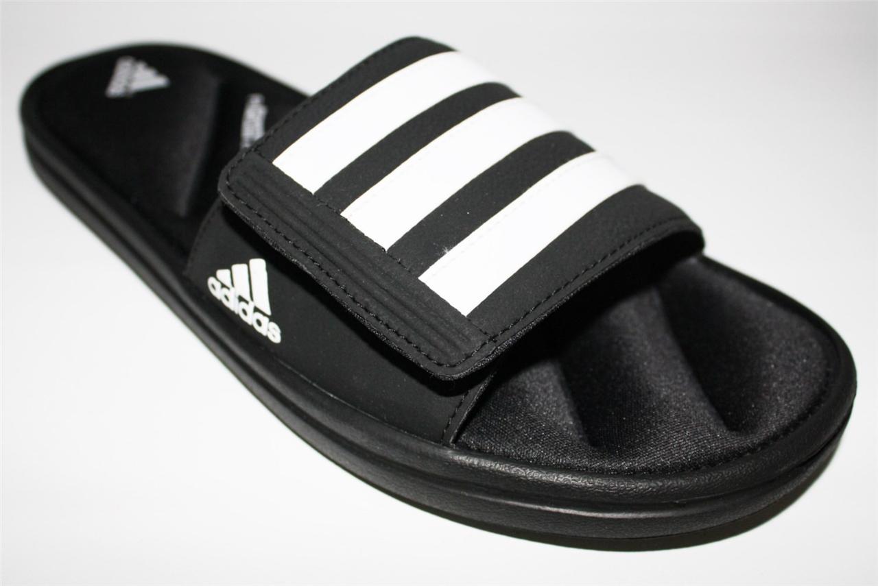 MENS Shoes Adidas ZEITFREI U41591 Open Toe Slide Sandals Black White | eBay