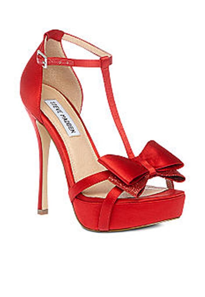 steve madden red platform heels
