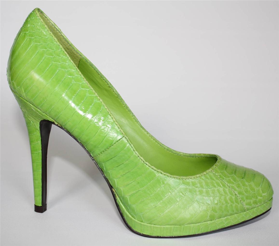 Womens-Shoes-Ralph-Lauren-KAILEE-Platform-Pumps-Heels-Lime-Green-Snake ...