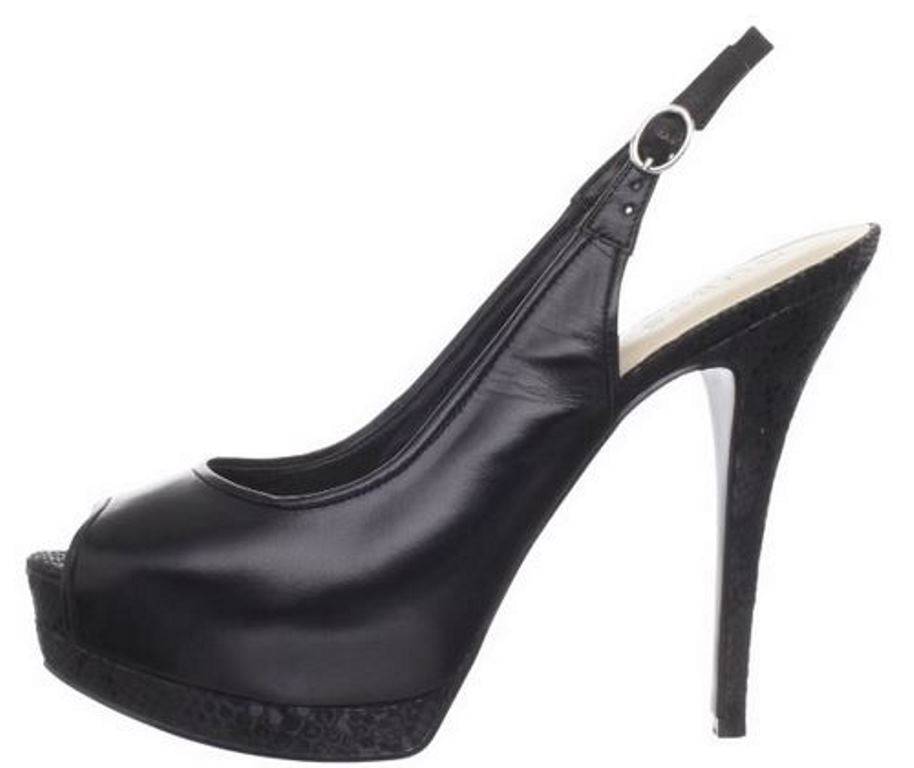guess black high heel sandals