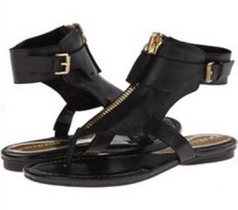 Women's Shoes Guess Gastan Flat Thong T Strap Sandal Zipper Leather ...