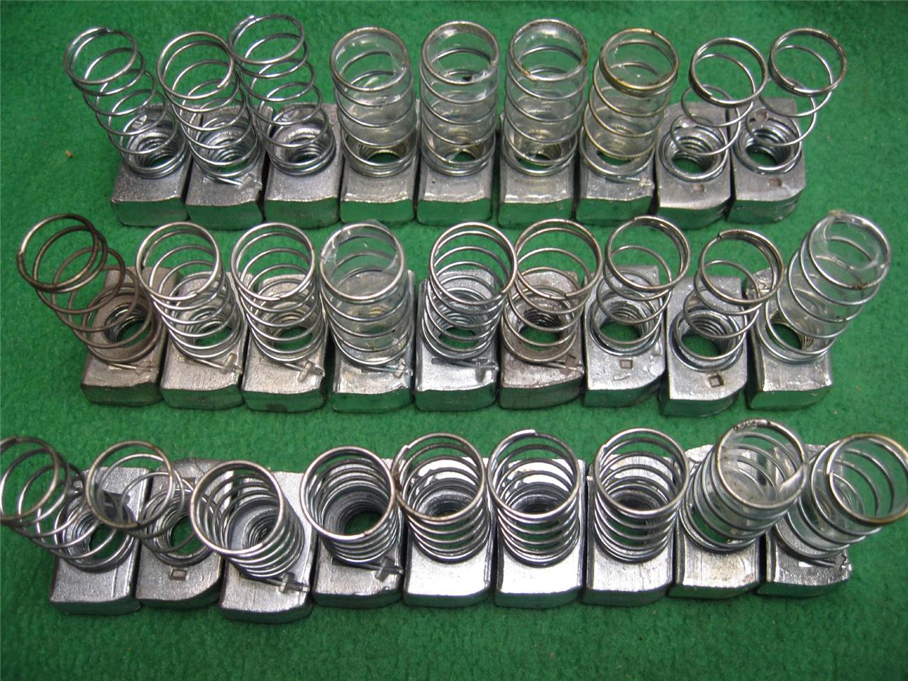 27 pc 1/213 CHANNEL STRUT RAIL NUT FITTING WITH SPRING FOR POWERSTRUT
