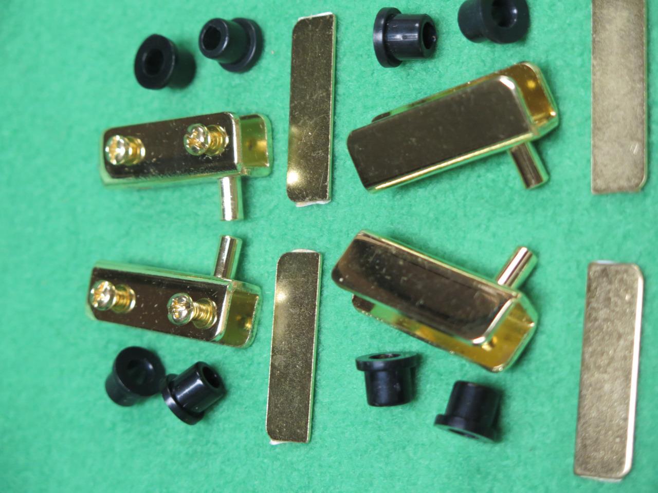 10 PR ARMADIO INSERTO PORTA VETRO CERNIERA PERNO OSCILLANTE ATTACCO PIASTRA MAGNETICA - Foto 14 di 14