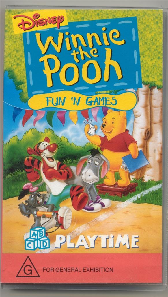 WINNIE THE POOH, Fun 'N Games Walt Disney Animated VHS Video eBay