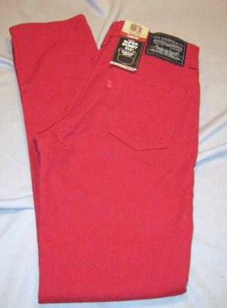 Levis 510 Super Skinny Red Jeans Slim Fit Stretch 33x35