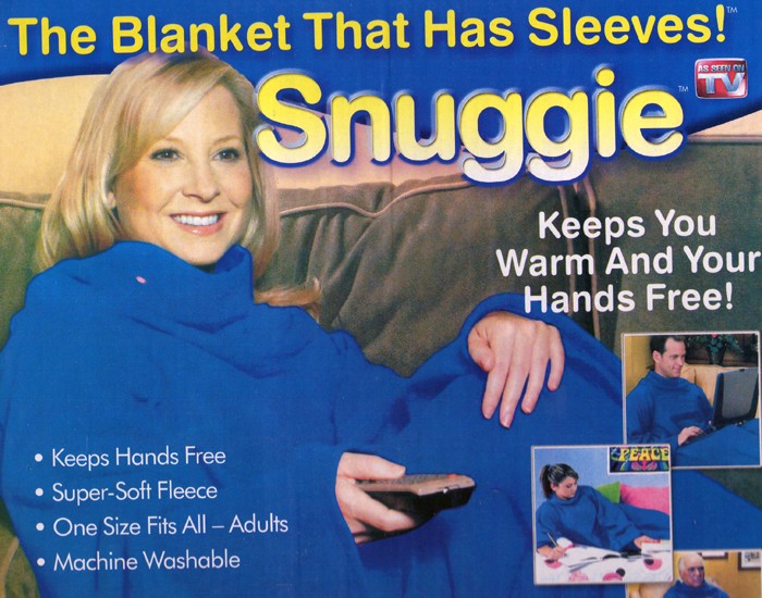 Adult Snuggie Blanket with Sleeves Unisex Soft Fleece