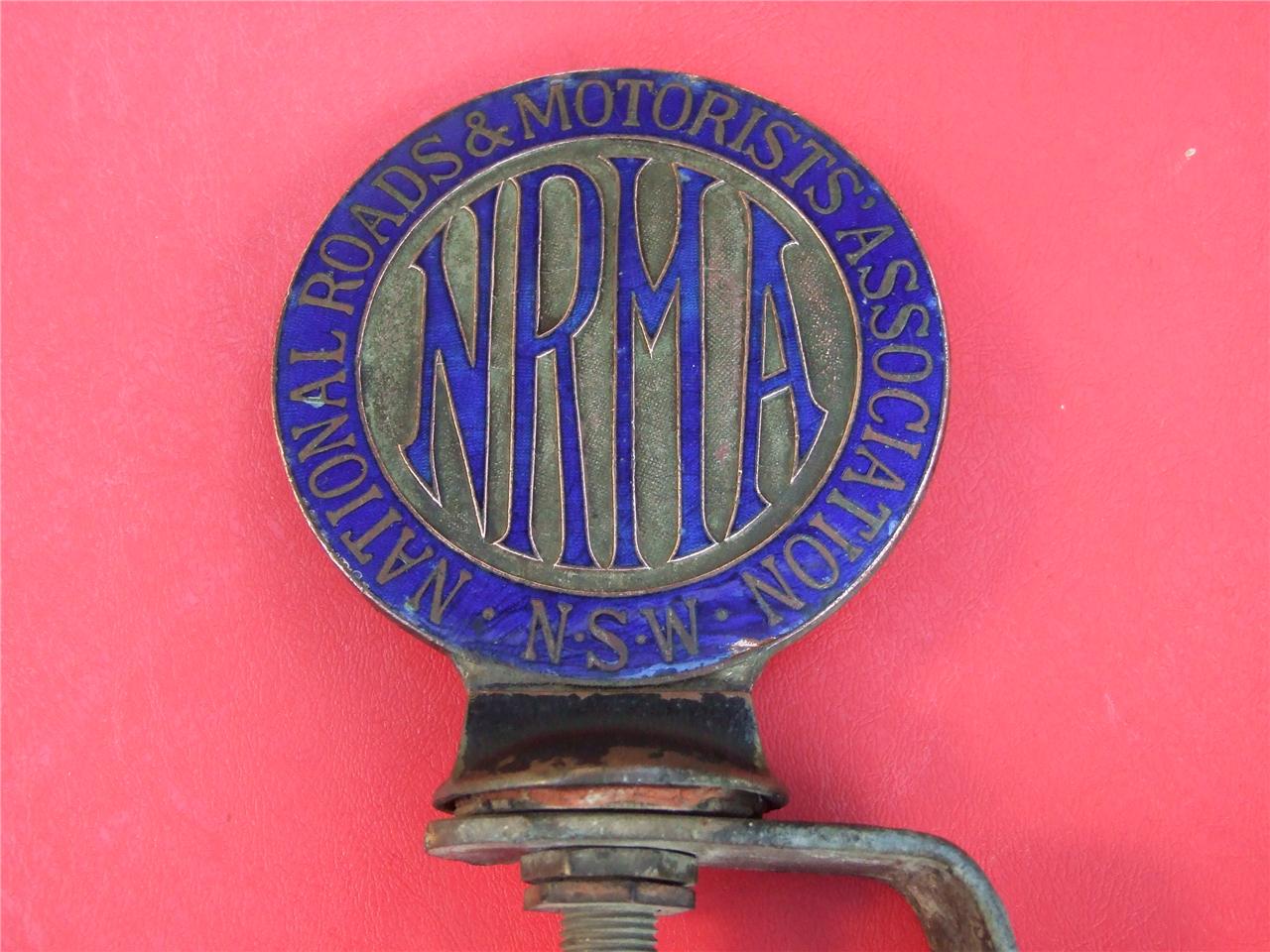 Vintag NRMA NATIONAL ROADS & MOTORIST'S ASSOCIATION.NSW Blue Enamel