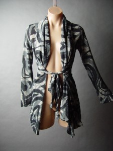 Knit Pattern Tie Front Shawl Fashion Design Inspiration | Fashion