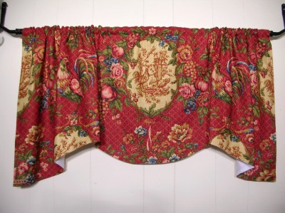 Waverly Saison De Printempts Red Rooster Toile Valance