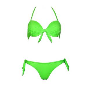 SEXY BRIGHT FLURO GREEN PUSH UP SWIMWEAR BIKINI SET LARGE SIZE 10 12 EBay