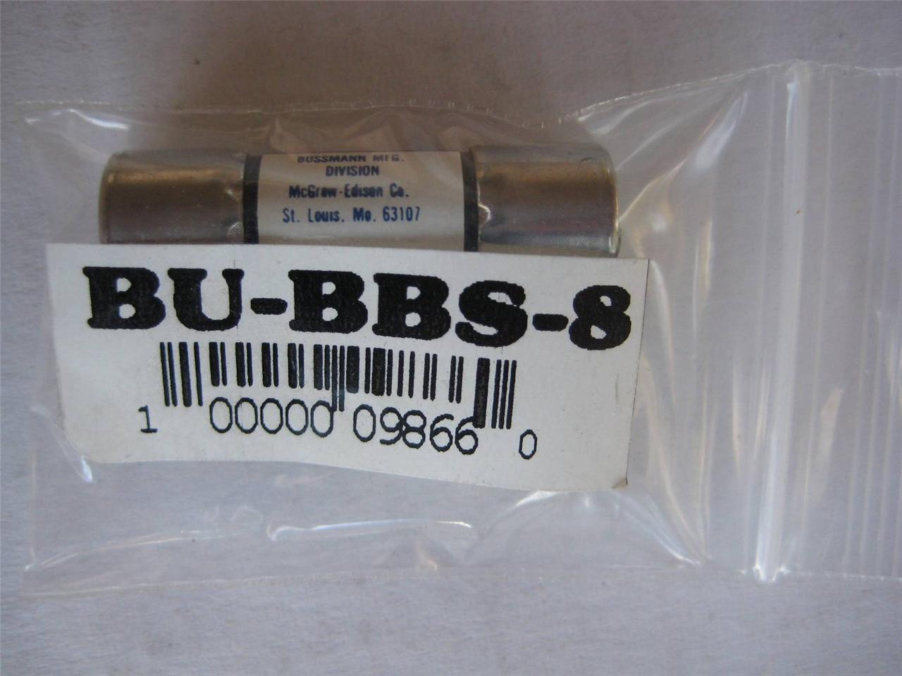1X FUSIBLE DE SOPLO RÁPIDO BUSSMANN BBS 8 o 10 amperios 250V 13/32"" X 1-3/8"" NUEVO DE LOTE ANTIGUO - Imagen 2 de 3