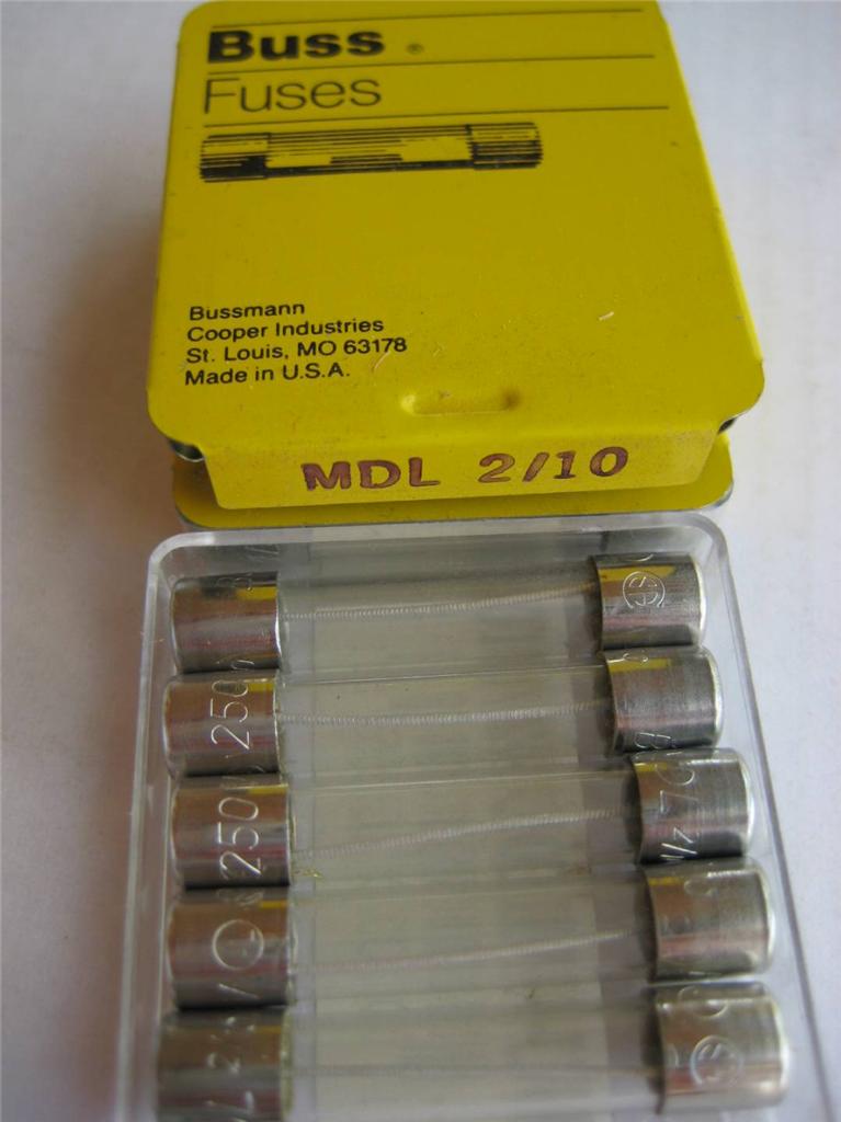 5X BUSSMANN Time Delay Fuse MDL 2/10, 1/4, 4/10, 1/2, or 1-2/10 Amp 313 250 VAC - Picture 3 of 9