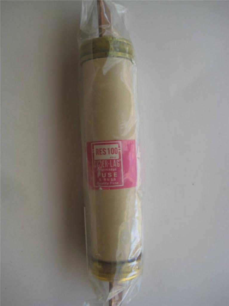 1X BUSSMANN Time Delay Fuse RES 1 4 25 60 or 100 Amp 250V "NOS" - Picture 6 of 6